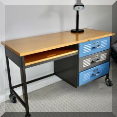F39. Pottery Barn locker desk. 30” hx 52”w x 21”d - $325